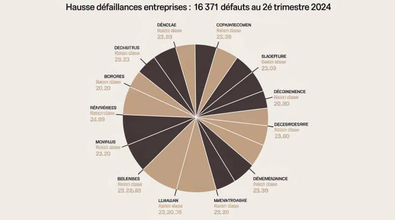 Hausse d&eacute;faillances entreprises : 16 371 d&eacute;fauts au 2e trimestre 2024
