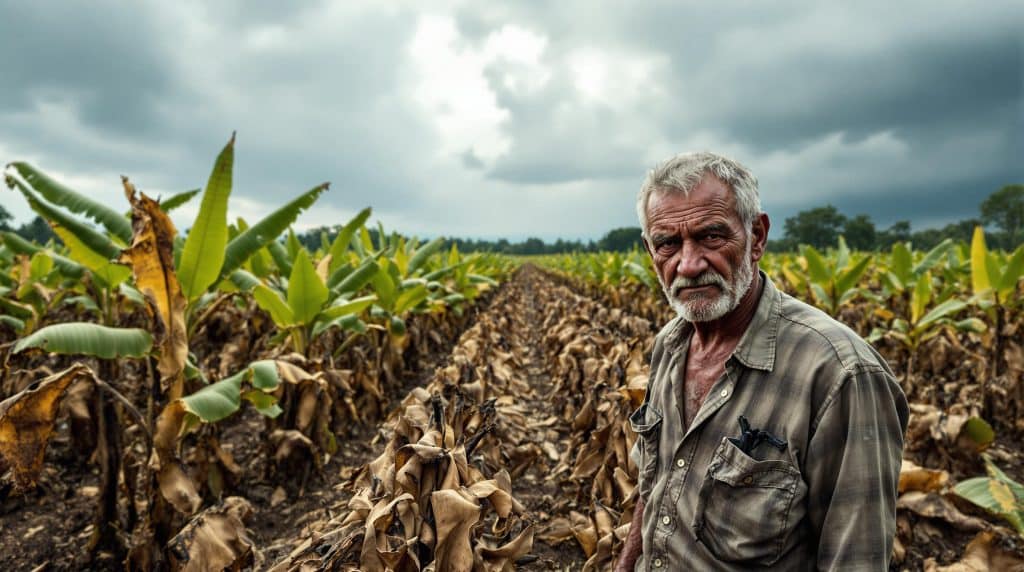 La culture de la banane, fruit ch&eacute;ri des Fran&ccedil;ais, en p&eacute;ril face &agrave; la crise climatique
