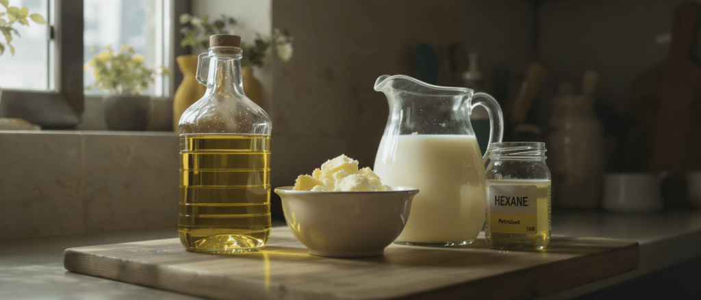 Huile, beurre et lait : l’hexane, un sous-produit p&eacute;trolier, &eacute;claire un nouveau scandale de sant&eacute; publique