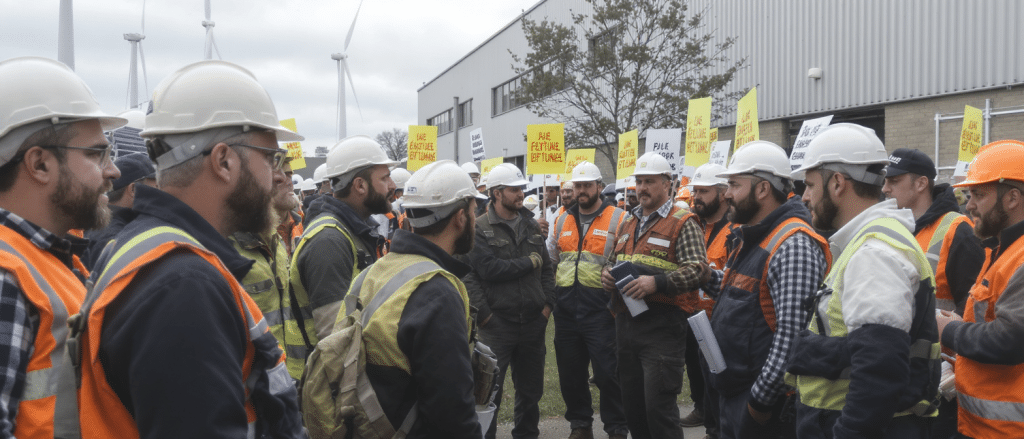 Mobilisation historique des salari&eacute;s des &eacute;nergies renouvelables face &agrave; la menace de licenciements massifs