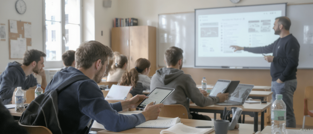 Lyc&eacute;e connect&eacute; : int&eacute;gration des ressources num&eacute;riques dans le parcours scolaire