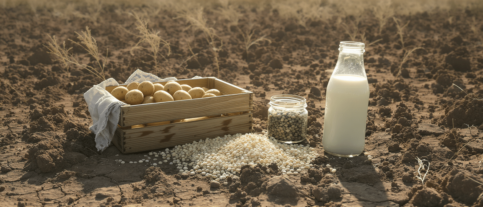 Pommes de terre, lentilles, lait : comment la sécheresse fragilise le secteur agricole